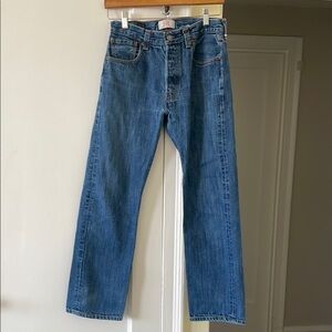 Levi's Classic Blue Straight Jeans Rigid Denim